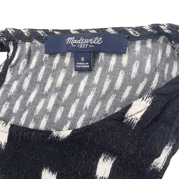 Madewell Womens Tank Top Size Small Black Geometric Back Keyhole Sleeveless. - Picture 5 of 6